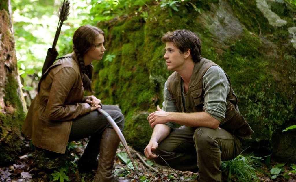 Jennifer Lawrence and Liam Hemsworth in a scene from the movie The Hunger Games. Jennifer Lawrence and Liam Hemsworth in a scene from the movie The Hunger Games.